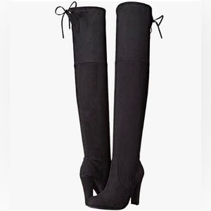Steve Madden Over The Knee Faux Suede Stretch Boots